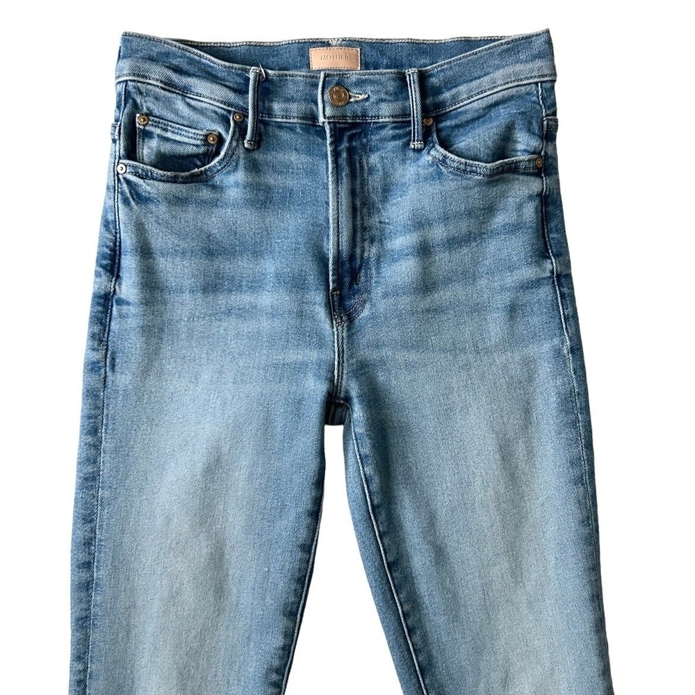 Mother The Insider Crop Step Fray Straight Jean in Monkey In The Middle Size 27 - Picture 3 of 9